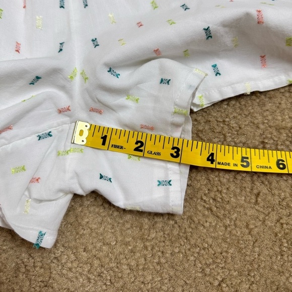 Loft White Embroidered Strappy Romper Size XS - Picture 8 of 10